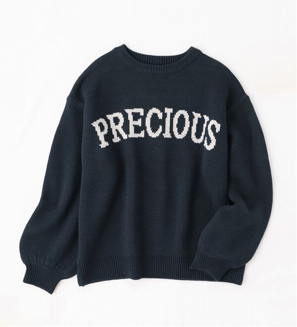 Viola e Viola（ヴィオラ エ ヴィオラ）の「ゆるシルエットロゴデザインニットトップス（ニット・セーター）」｜詳細画像