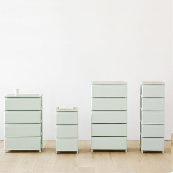 iellio（イエリオ）の「Ｒｏｏｍｎｈｏｍｅデイリー組立式引き出し＜収納チェスト・大容量たんす・衣装ケース・収納棚・衣類収納・韓国インテリア＞（収納ケース・収納ボックス）」｜セージグリーン