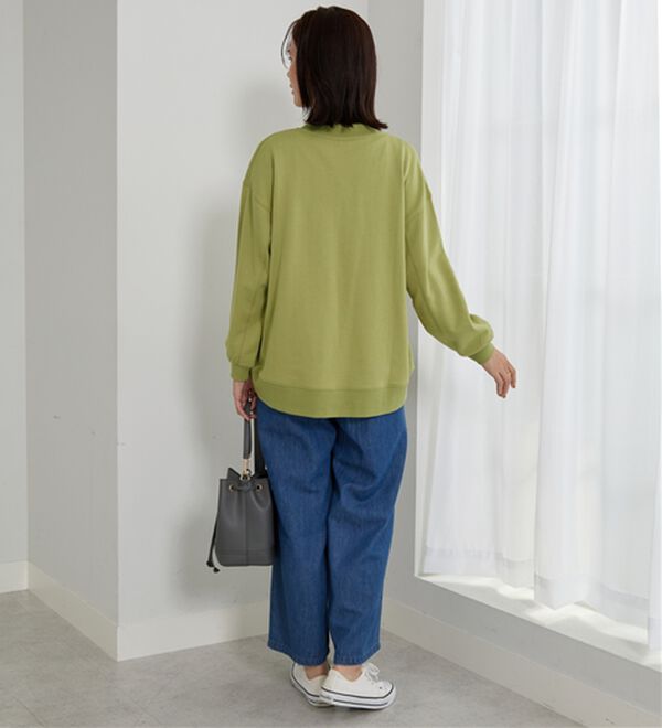 BELLUNA（ベルーナ）の「リブ使いハーフジップ裏毛プルオーバー（カットソー）」｜詳細画像