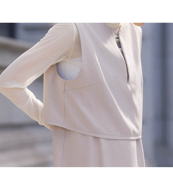 RANAN（ラナン）の「機能付！ベスト&times;キャミワンピースアンサンブル（その他ワンピース）」｜詳細画像