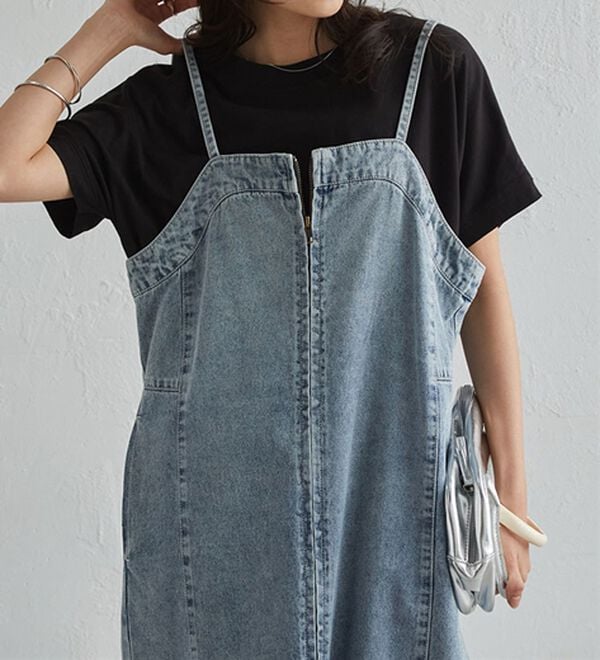 RANAN（ラナン）の「【選べる袖丈】ひんやり！＜BC＞綿100％プチハイネックＴシャツ（カットソー）」｜詳細画像