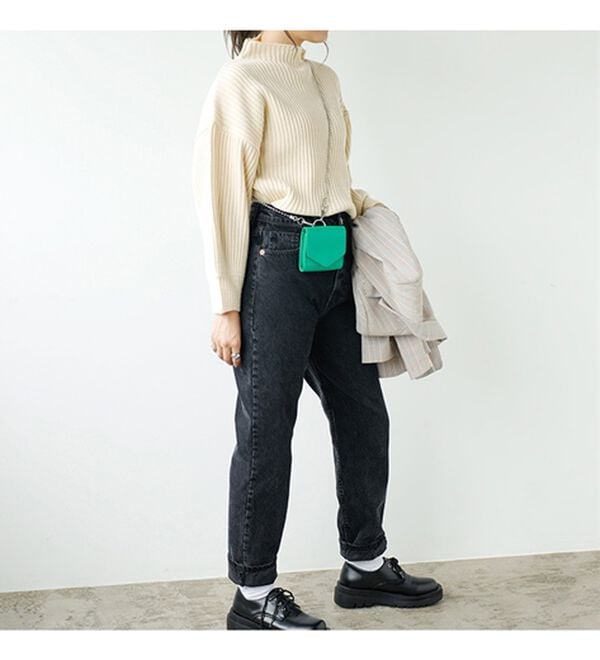 GeeRA（ジーラ）の「袖ボタンボトルネックリブニット（ニット・セーター）」｜詳細画像