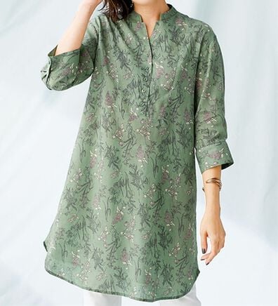 BELLUNA（ベルーナ）の「コットンリネンプリントチュニック（チュニック）」