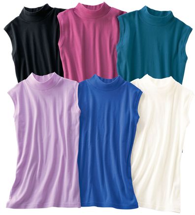 LAVIENNE（ラヴィエンヌ）の「【６色組】綿１００％着回し最適ハイネック（肌着・インナーウェア）」