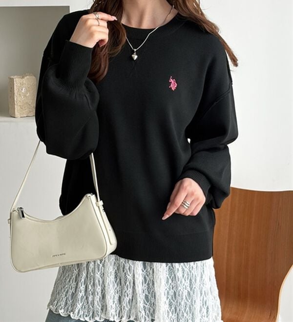 GeeRA（ジーラ）の「【U.S. POLO ASSN.】スウェットライクニット（ニット・セーター）」｜詳細画像