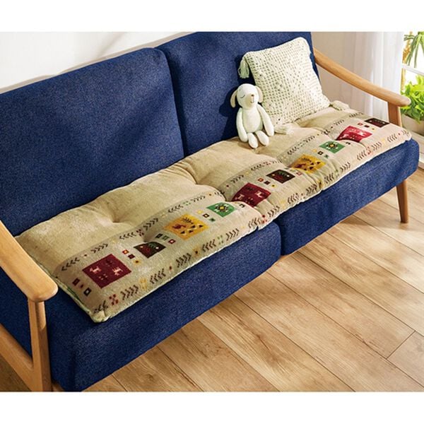 iellio（イエリオ）の「ボリュームたっぷりあったかギャベ柄ソファパッド（ソファパッド）」｜詳細画像