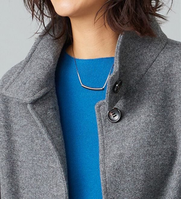 BELLUNA（ベルーナ）の「ウール調スタンド衿ミドル丈コクーンコート（ハーフコート）」｜詳細画像