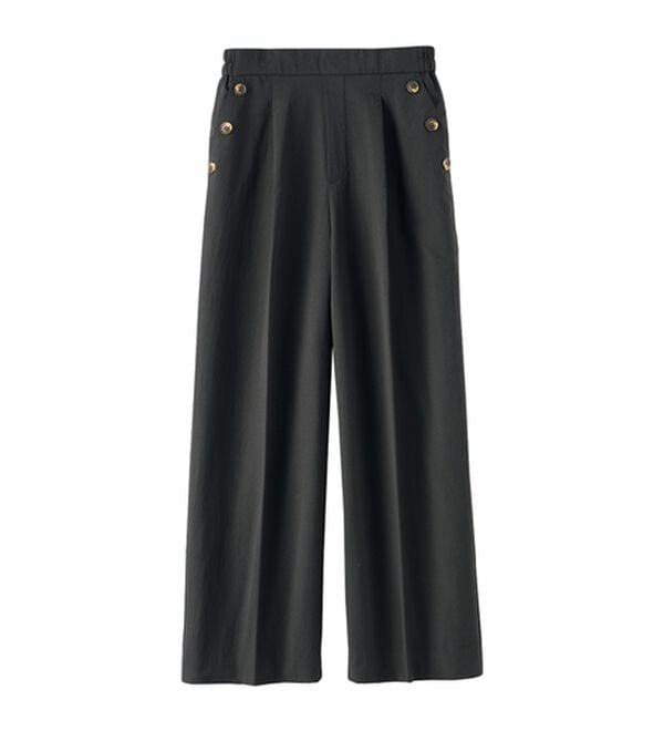 BELLUNA（ベルーナ）の「【ヨコストレッチ・紫外線カット・選べる2丈】サラもちライト快適ワイドパンツ（ワイドパンツ・ガウチョ）」｜詳細画像