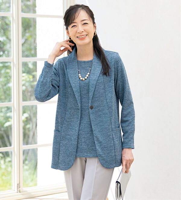 ルフラン（ルフラン）の「軽やかな着心地！メランジ調アンサンブル（アンサンブル）」｜詳細画像