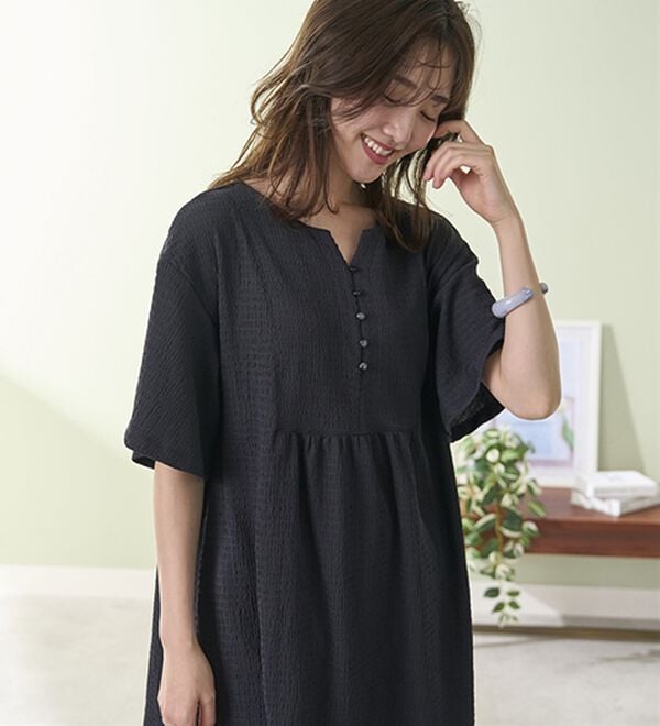 BELLUNA（ベルーナ）の「よく伸びてラク！ポコポコ着やせチュニック（チュニック）」｜詳細画像