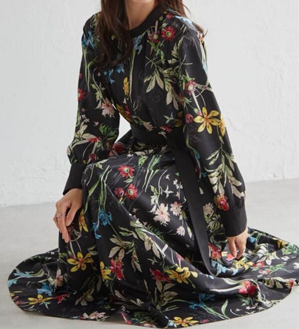 RANAN（ラナン）の「レトロフラワーシャツワンピース（プリントワンピース）」｜詳細画像