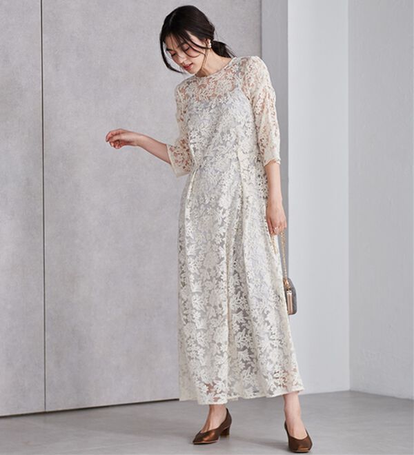 RANAN（ラナン）の「バックリボンデザインレースワンピース（その他ワンピース）」｜詳細画像