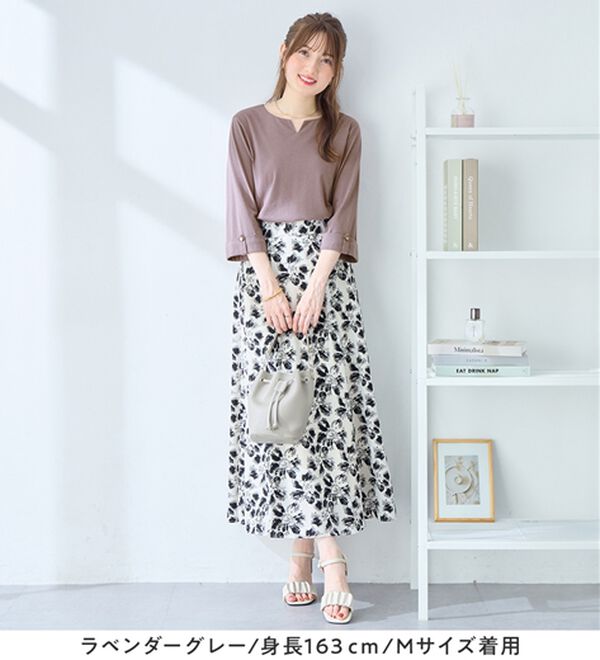 alotta（アロッタ）の「７分袖金ボタンデザイントップス（カットソー）」｜詳細画像