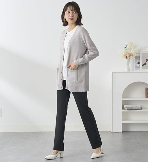 BELLUNA（ベルーナ）の「【裏起毛有無】ジャストフィットらくらくパンツ（フルレングスパンツ）」｜詳細画像