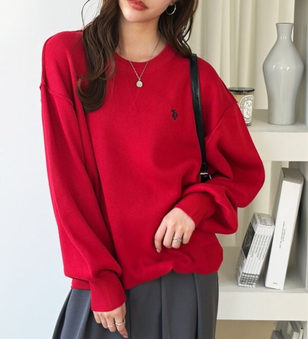 GeeRA（ジーラ）の「【U.S. POLO ASSN.】スウェットライクニット（ニット・セーター）」｜詳細画像