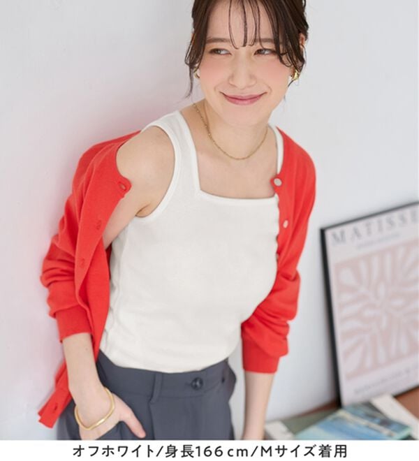 Viola e Viola（ヴィオラ エ ヴィオラ）の「保冷剤ポケット付スクエアタンクトップ（タンクトップ・キャミソール）」｜詳細画像