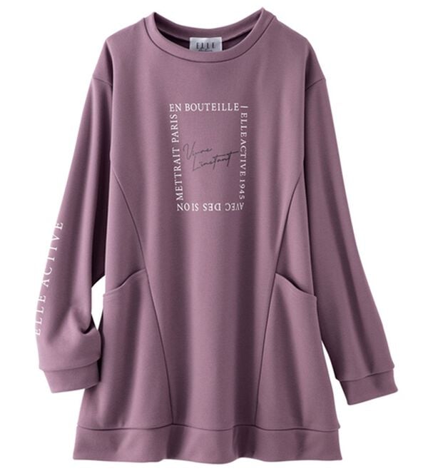 BELLUNA（ベルーナ）の「＜ＥＬＬＥ　Ａｃｔｉｖｅ＞かのこ素材ポケットデザインチュニック（チュニック）」｜詳細画像