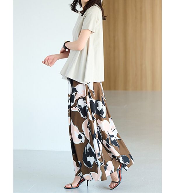 RANAN（ラナン）の「ボタニカル柄フレアーロングスカート（ロングスカート）」｜詳細画像