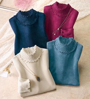 ルフラン（ルフラン）の「【４色組】ふわっ。とろ。裏ファープルオーバー（カットソー）」｜4色組