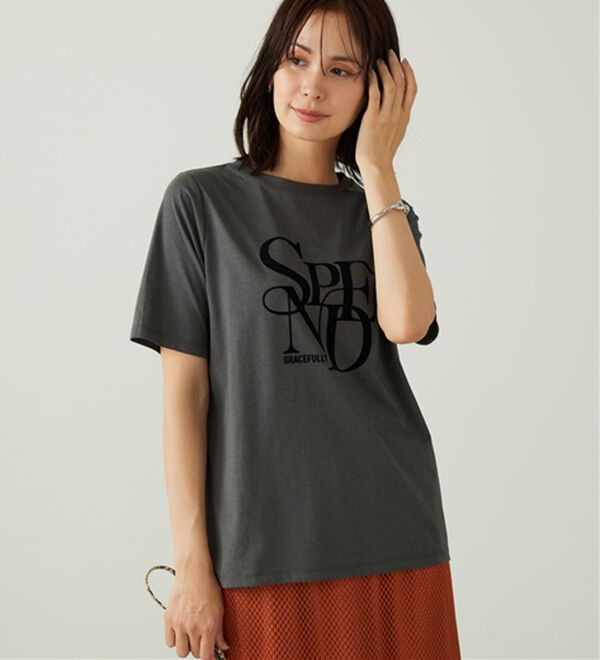 BELLUNA（ベルーナ）の「フロッキープリントロゴプルオーバー（カットソー）」｜詳細画像