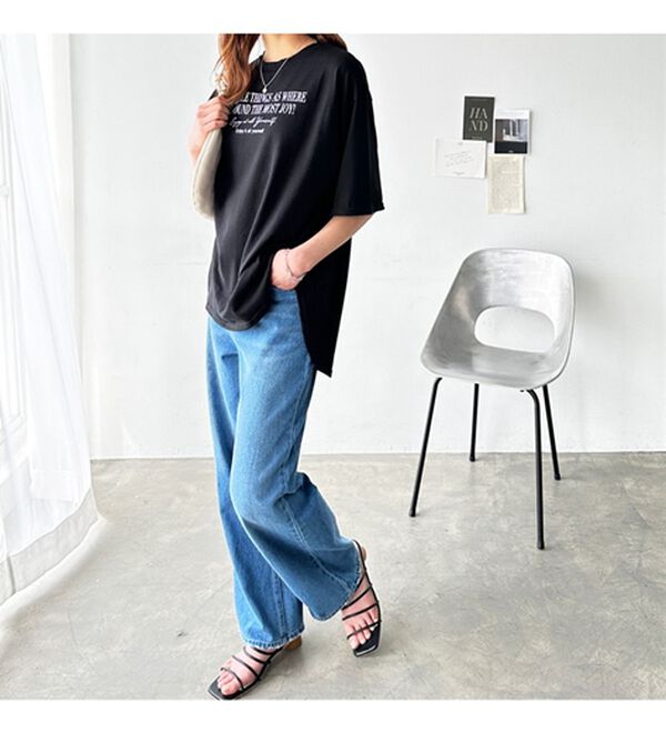 GeeRA（ジーラ）の「プリントチュニックＴシャツ（カットソー）」｜詳細画像