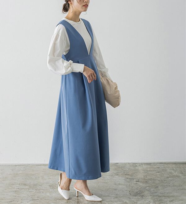 Pierrot（ピエロ）の「ウエストマークジャンパースカート（ジャンパースカート）」｜詳細画像