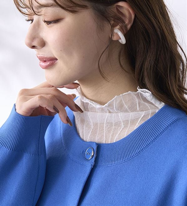 BELLUNA（ベルーナ）の「波柄立体ジャカードシアーインナー（カットソー）」｜詳細画像