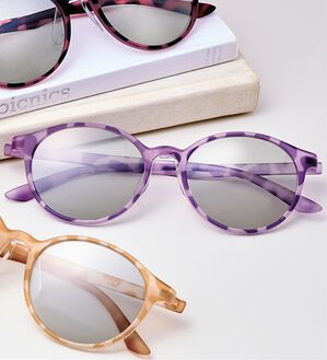 「目に優しい薄色偏光アイケアグラス（その他ファッション小物）」｜パープル系