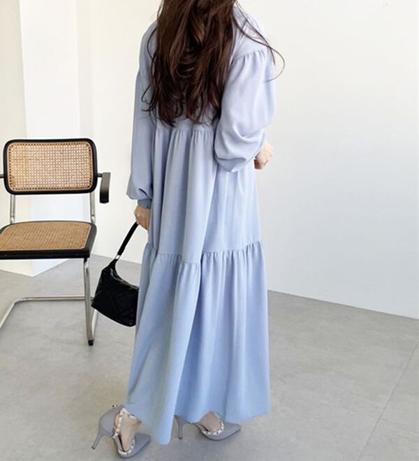 GeeRA（ジーラ）の「前後２ＷＡＹティアードシャツワンピース（シャツワンピース）」｜詳細画像