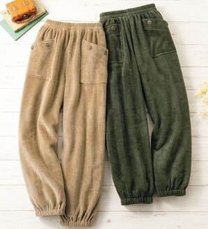 ルフラン（ルフラン）の「【２本組】【ホカロン】ふわっと暖か。ゆるっとパンツ（フルレングスパンツ）」｜詳細画像