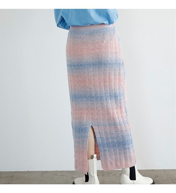 GeeRA（ジーラ）の「グラデーションニットスカート（ロングスカート）」｜詳細画像