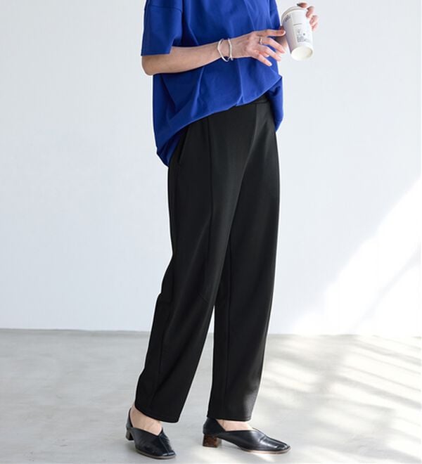 BELLUNA（ベルーナ）の「シュッと体型カバー！ワイドテーパード美脚パンツ（フルレングスパンツ）」｜詳細画像