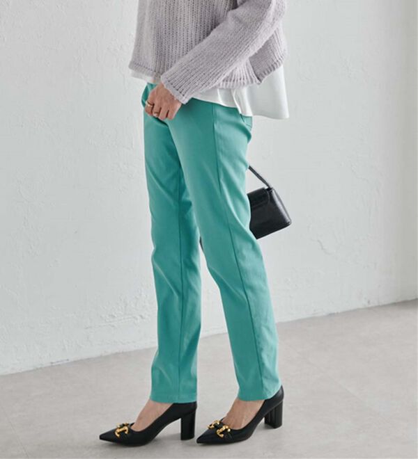 RANAN（ラナン）の「ハイスペックストレッチ美脚パンツ（フルレングスパンツ）」｜ライトグリーン