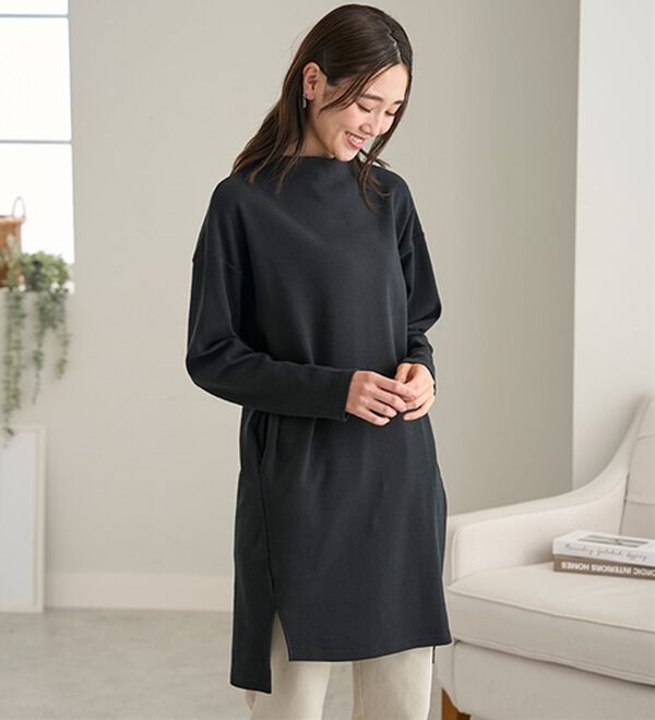 BELLUNA（ベルーナ）の「《ＨｕｇＲｅａｍコットン》ボトルネックチュニック（チュニック）」｜詳細画像