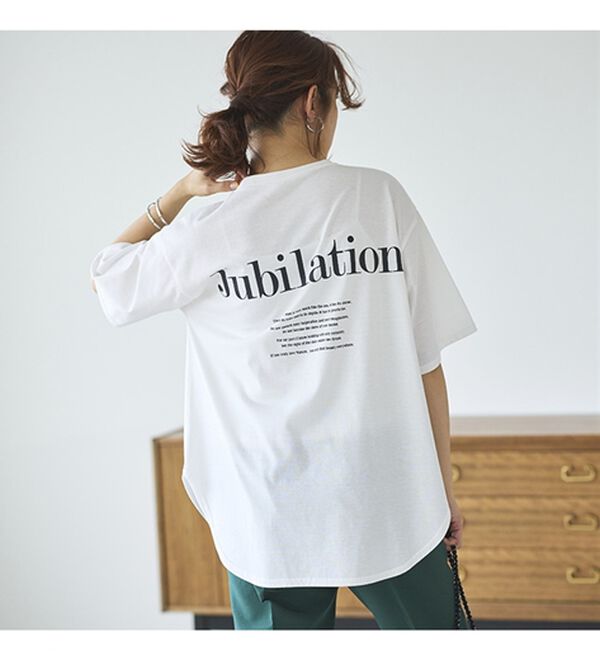 GeeRA（ジーラ）の「プリントチュニックＴシャツ（カットソー）」｜詳細画像