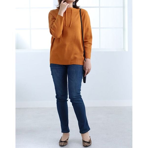 BELLUNA（ベルーナ）の「衿デザインニットプルオーバー（チュニック）」｜詳細画像