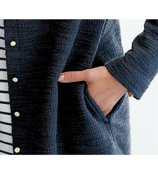 BELLUNA（ベルーナ）の「ツイード調カーデ&times;ボーダーアンサンブル（アンサンブル）」｜詳細画像