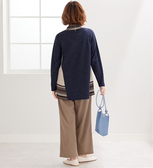 BELLUNA（ベルーナ）の「杢調サイド切替ノルディックチュニック（チュニック）」｜詳細画像