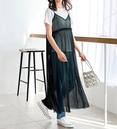 BELLUNA（ベルーナ）の「ラメシアーキャミワンピース（その他ワンピース）」