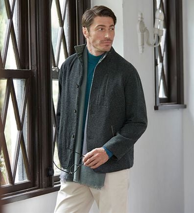 「＜コムルヴァン・オム＞ウール混イタリアンカラージャケット（メンズジャケット）」