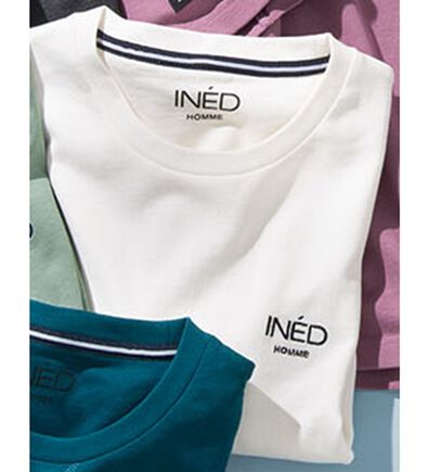 「＜イネド＞綿１００％ゆったり６分袖ライトトレーナー（メンズトレーナー）」