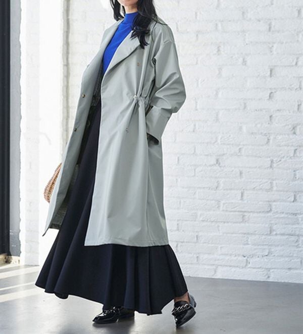 【土日限定価格】CULNI グリーン ロングコート ベルト付き 土日限定価格】CULNI グリーン ロングコート ベルト付き 【公式