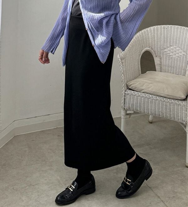 GeeRA（ジーラ）の「楽ちん！滑らか美ラインダンボールナロースカート（ロングスカート）」｜詳細画像