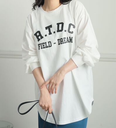 A HAPPY MARILYN（アハッピーマリリン）の「【Ｌ～８Ｌ／選べるデザイン】綿１００％ロングＴシャツ（Tシャツ）」