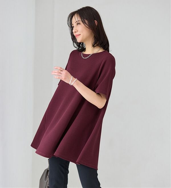 BELLUNA（ベルーナ）の「ひんやり！ポコポコエンボス素材－３ｋｇ見えチュニック（チュニック）」｜詳細画像