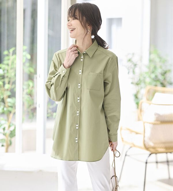 BELLUNA（ベルーナ）の「アイロンいらずの形態安定シャツ（シャツ）」｜詳細画像