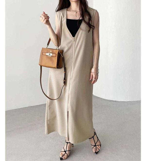 GeeRA（ジーラ）の「３ＷＡＹジップデザインジレワンピース（ジレ）」｜詳細画像