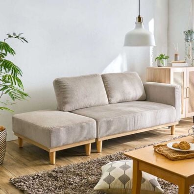 iellio（イエリオ）の「木飾り付カウチソファ　Ｌｉｎｏ（リノ）（ソファ）」