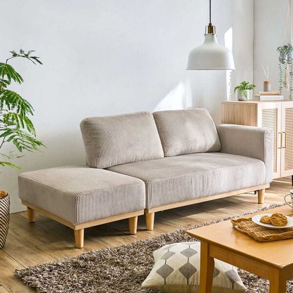 iellio（イエリオ）の「木飾り付カウチソファ　Ｌｉｎｏ（リノ）（ソファ）」｜詳細画像