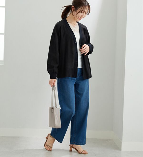 BELLUNA（ベルーナ）の「綿１００％シアー素材楊柳カーディガン（その他カーディガン）」｜詳細画像